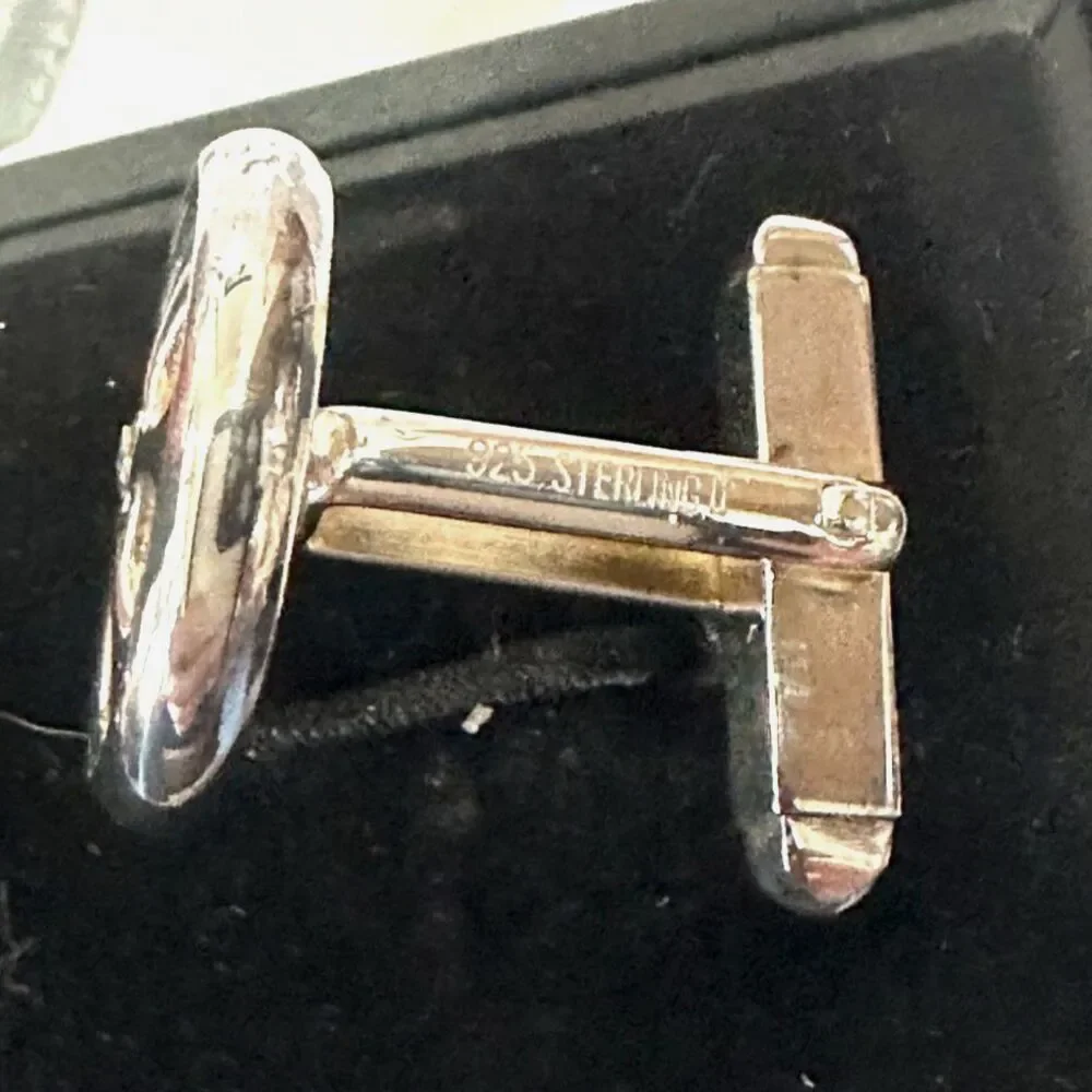 Rotating Alloy Wheel Rim Sterling Silver Cufflinks